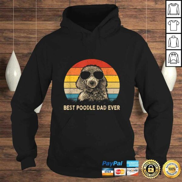Funny Vintage Best Poodle Dad Ever Dog Daddy Father Tee Shirt