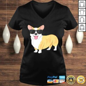 Funny Vintage Cool Corgi Shirt for Boys Kids Dog Sunglasses TShirt