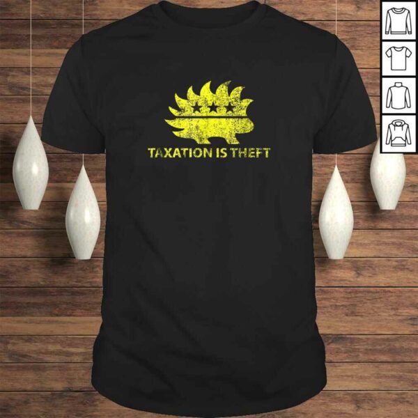 Funny Vintage Distressed Libertarian Taxation Is ThefTShirt