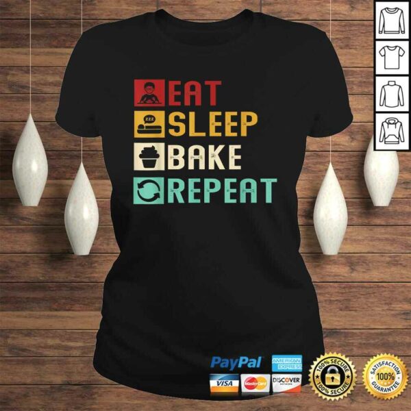 Funny Vintage Eat Sleep Bake Repeat Funny Baking Baker Bakery TShirt Gift