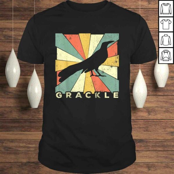Funny Vintage Grackle Bird Lover Retro Style Animal T-shirt