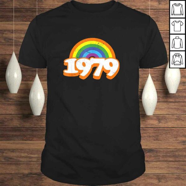 Funny Vintage Rainbow College High School Class of 79 1979 Reunion T-shirt