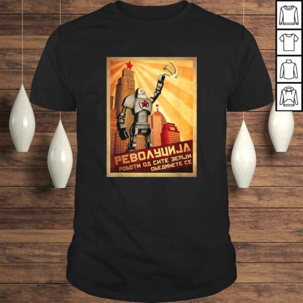 Funny Vintage Robot Soviet Union USSR Tee T-Shirt