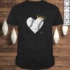 Funny Vintage Royal Baseball Heart with Crown Shirt