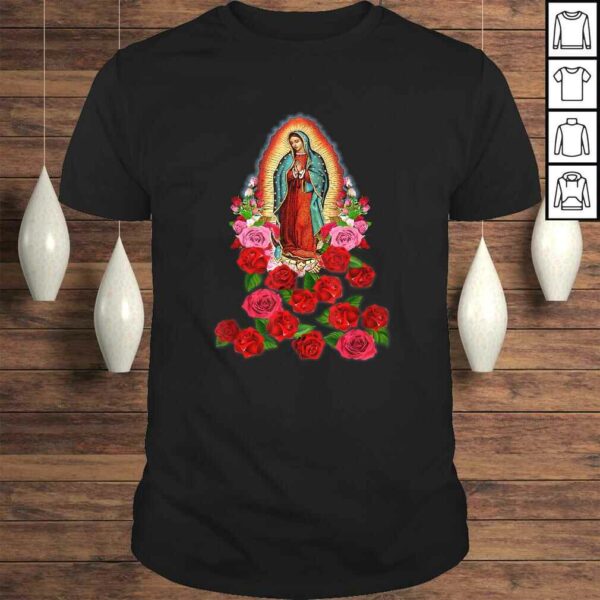 Funny Virgin Mary Our Lady of Guadalupe Catholic SainV-Neck T-Shirt