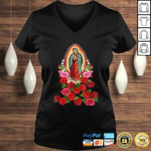 Funny Virgin Mary Our Lady of Guadalupe Catholic SainV-Neck T-Shirt
