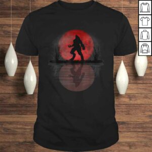Funny Werewolf Under A Full Blood Moon Howling V-Neck T-Shirt Funny Werewolf Under A Full Blood Moon Howling V-Neck T-Shirt