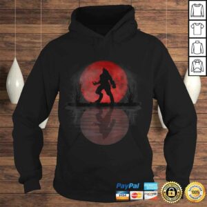 Funny Werewolf Under A Full Blood Moon Howling V-Neck T-Shirt 3 Funny Werewolf Under A Full Blood Moon Howling V Neck T Shirt 4 1