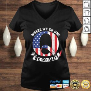 Funny Where We Go One We Go All Q Anon American Flag Shirt