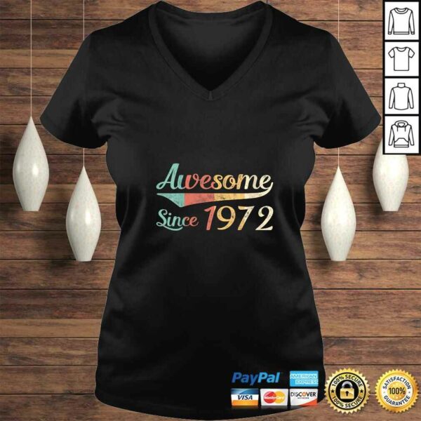 Funny Womens 48th Birthday Gift 48 Year Old Awesome Since 1972 Vintage TShirt