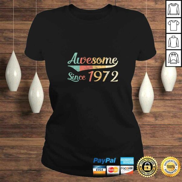 Funny Womens 48th Birthday Gift 48 Year Old Awesome Since 1972 Vintage TShirt