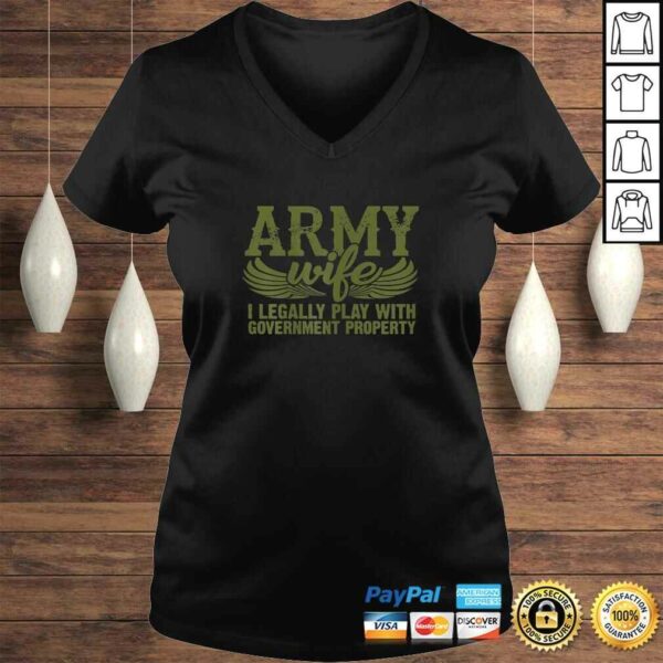 Funny Womens Army Veteran Wife Shirt Pink Army Wife TShirt