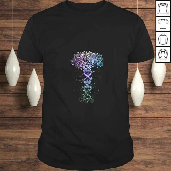 Funny Womens DNA Tree Life Earth Genetics Biologist Science TShirt