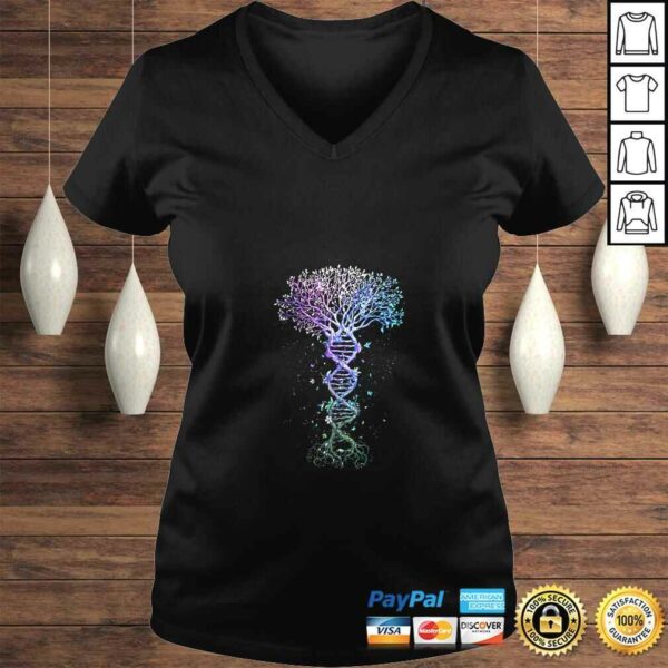 Funny Womens DNA Tree Life Earth Genetics Biologist Science TShirt