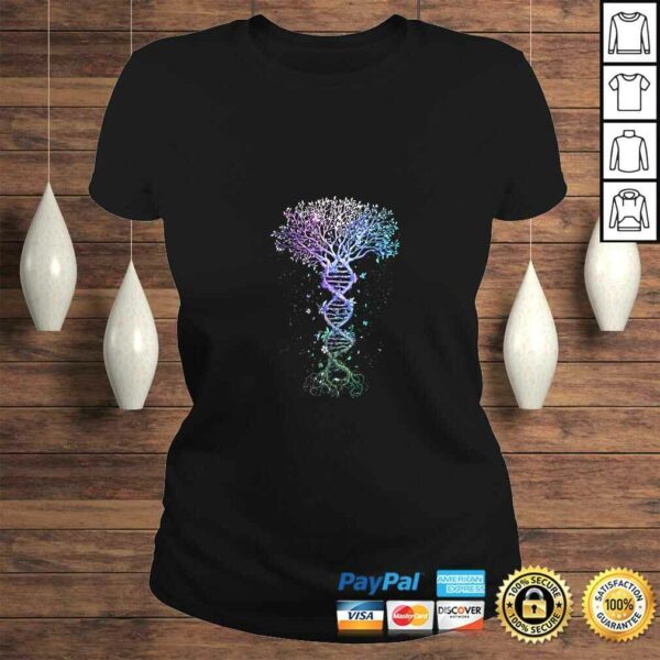 Funny Womens DNA Tree Life Earth Genetics Biologist Science TShirt