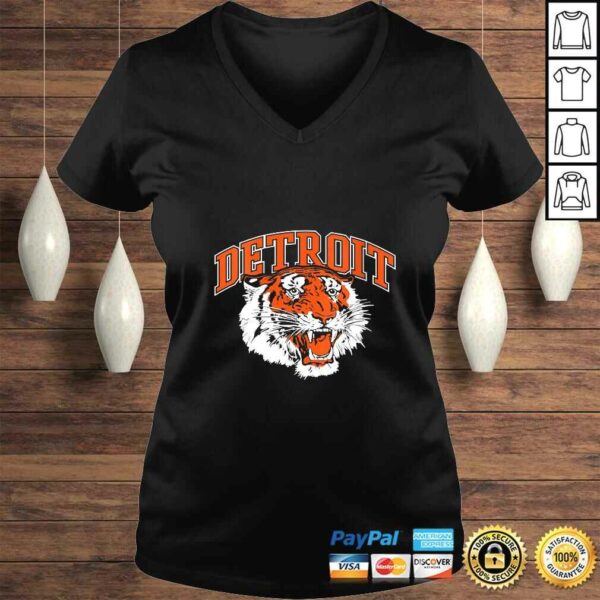 Funny Womens Detroit Baseball Vintage Michigan Bengal Tiger Retro VNeck TShirt