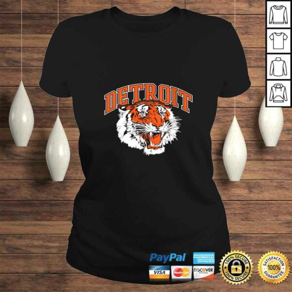 Funny Womens Detroit Baseball Vintage Michigan Bengal Tiger Retro VNeck TShirt