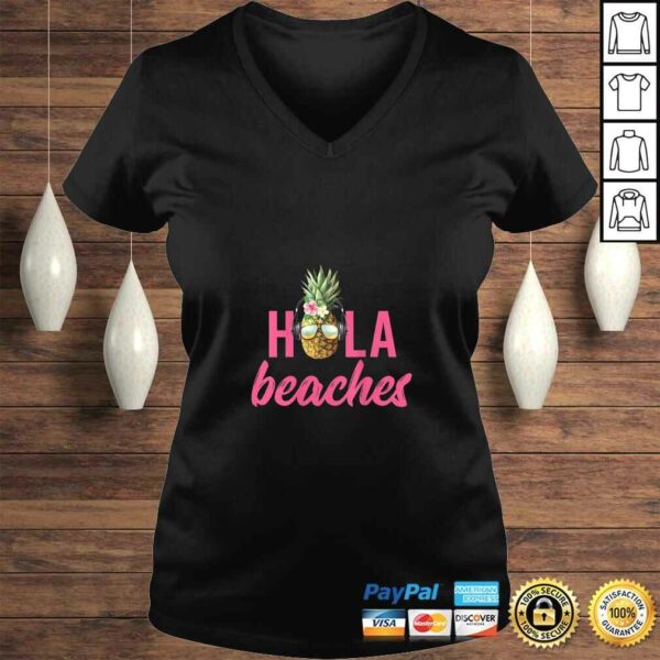 Funny Womens Hola Beaches Pineapple TShirt