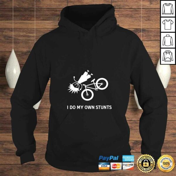 Funny Womens I Do My Own Stunts Bicycle VNeck Shirt