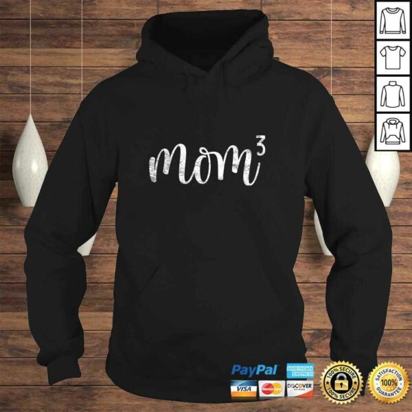 Funny Womens Mom3 Mom Cubed Mother of Three Mama of 3 Gifts Mothers Day T-shirt