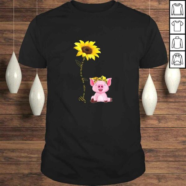 Funny Womens Pigs Are My Sunflower Sunshine Hippie Pig Lover T-shirt