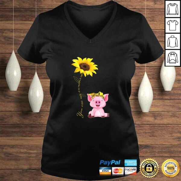 Funny Womens Pigs Are My Sunflower Sunshine Hippie Pig Lover T-shirt