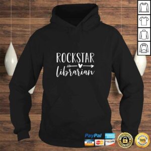 Funny Womens Rockstar Librarian Cute School Library Teacher Shirt 4