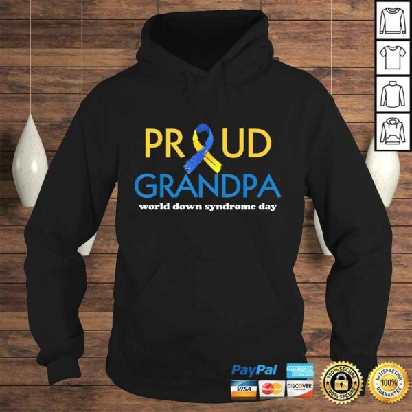 Funny World Down Syndrome Day Proud Grandpa Awareness March 21 Tee Shirt