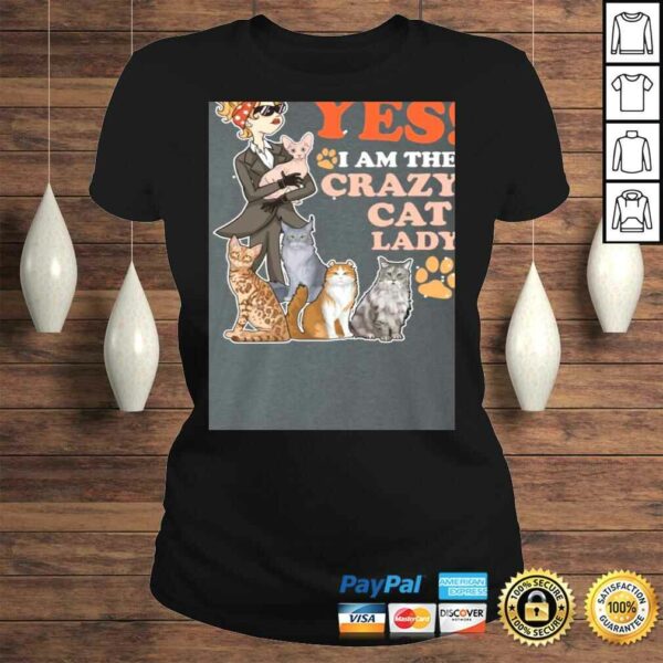 Funny Yes I’m The Crazy Cat Lady Tee T-Shirt