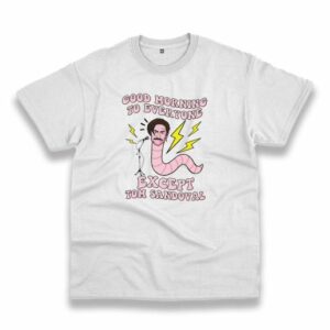 Good Morning To Everyone Worm With Mustache Vintage Tshirt