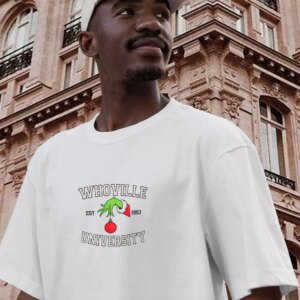 Grinch Whoville University Est 1957 Funny Christmas T Shirt 2 Grinch Whoville University Est 1957 Funny Christmas T Shirt 3