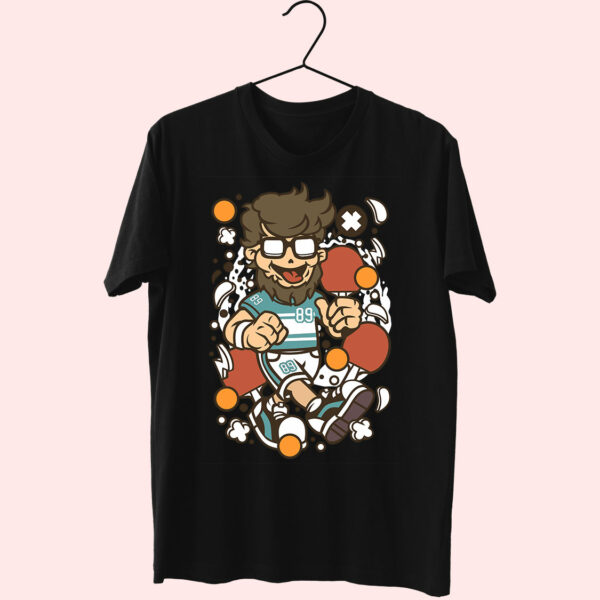 Hipster Ping Pong Funny Graphic T Shirt