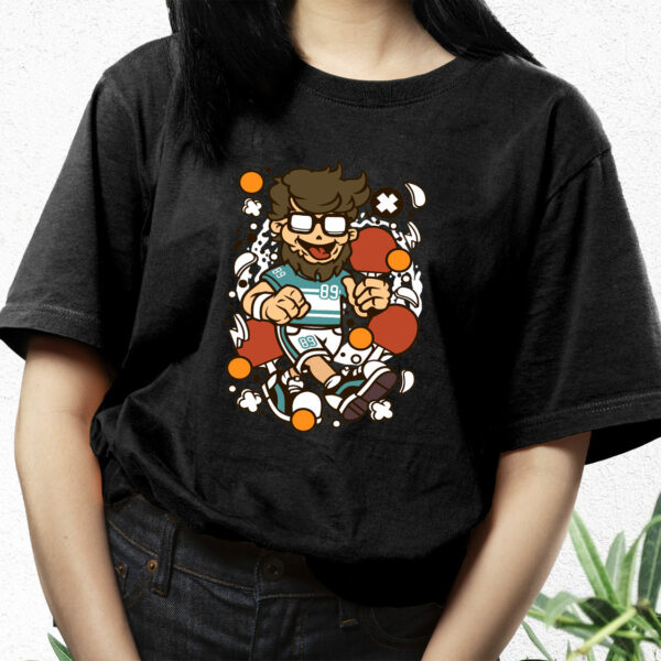 Hipster Ping Pong Funny Graphic T Shirt