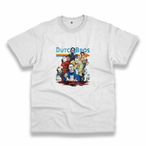 Horror Movies Characters At Dutch Bros Coffee Casual T Shirt 3 Horror Movies Characters At Dutch Bros Coffee Casual T Shirt 4