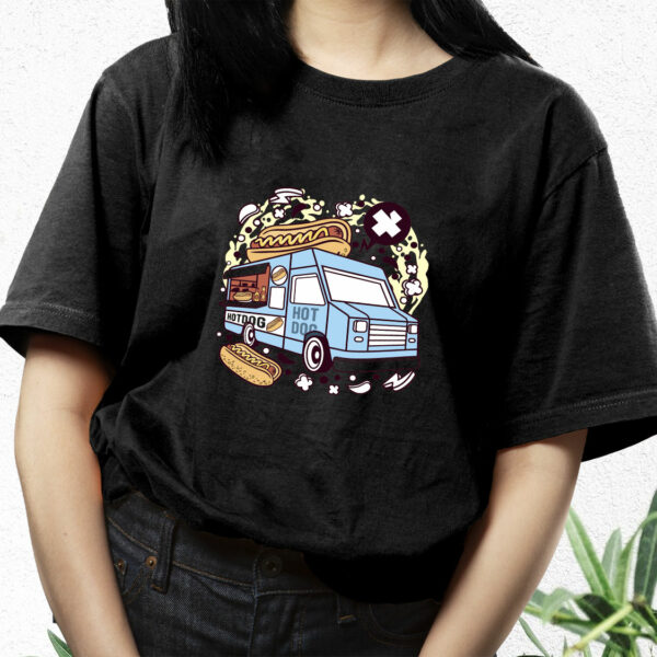 Hotdog Van Funny Graphic T Shirt