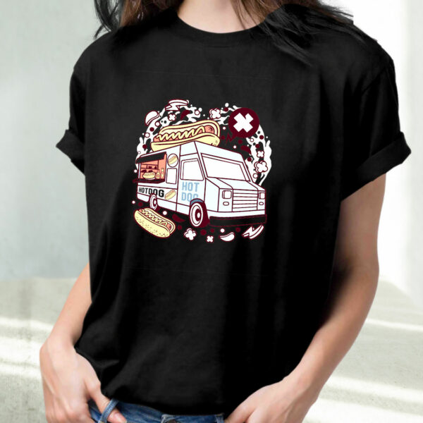 Hotdog Van Funny Graphic T Shirt