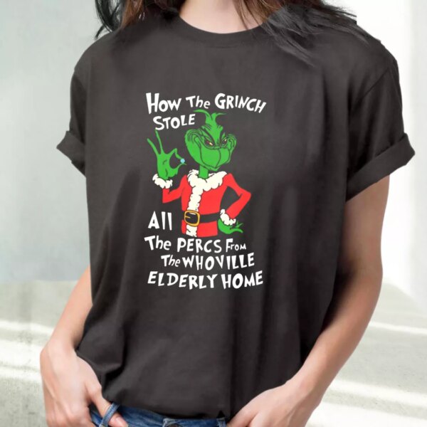 How The Grinch Stole All The Perces Shirt T Shirt Xmas Design