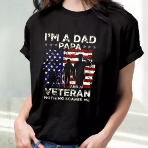 I’M A Dad Papa And A Veteran Vetrerans Day T Shirt