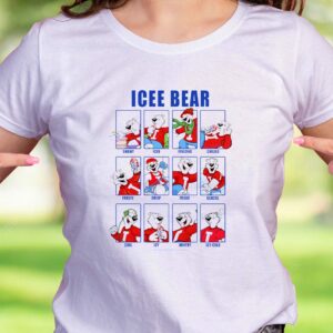 Icee Bear Emotions Face Casual T Shirt