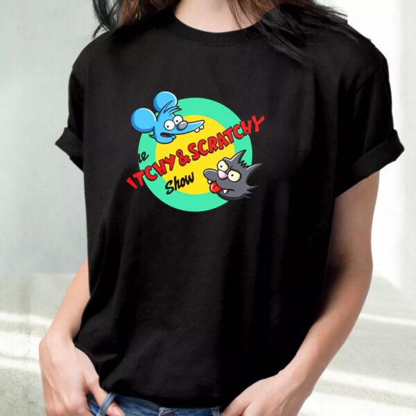 Itchy And Scratchy Show Rocket Cool T Shirt