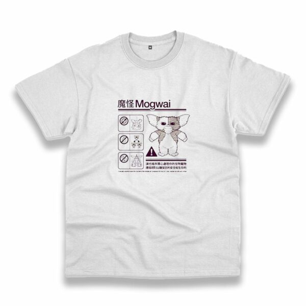 Japanese Mogwai Care Instruction Gremlins Gizmo Casual T Shirt