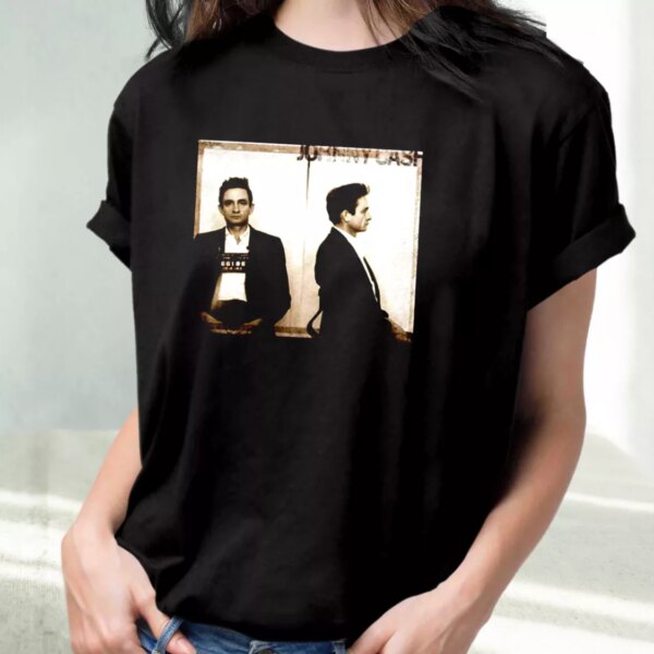 Johnny Cash Mugshot Cool T Shirt