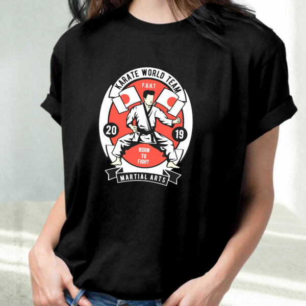 Karate World Team Funny Graphic T Shirt