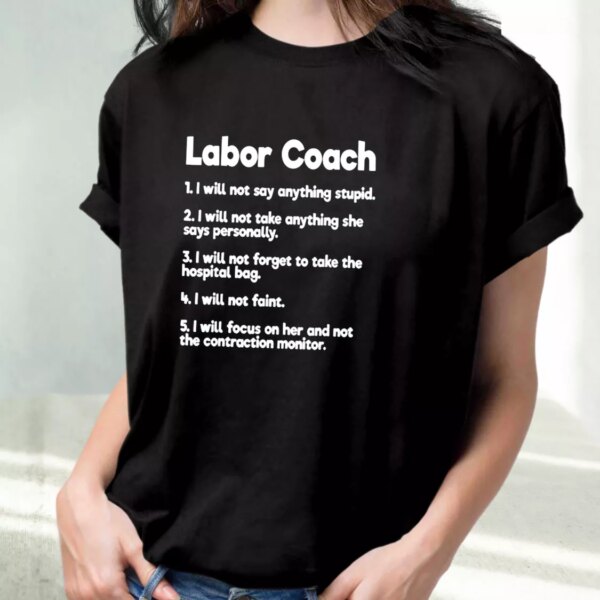 Labor Coach Expecting Dad Rules T Shirt For Dad