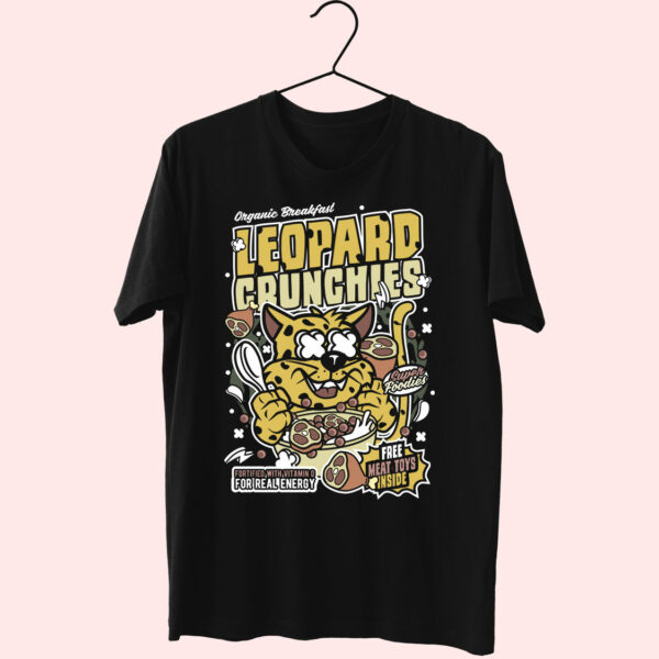 Leopard Crunchies Funny Graphic T Shirt