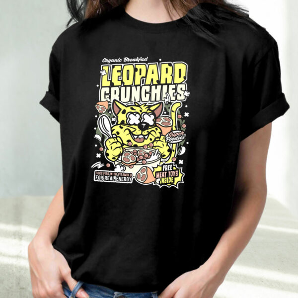 Leopard Crunchies Funny Graphic T Shirt