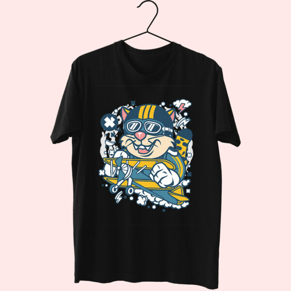 Leopard Pilot Funny Graphic T Shirt