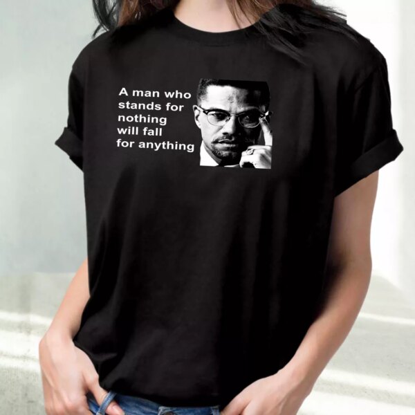 Malcolm X Black Panthers Party Civil Human Rights Classic 90S T Shirt Style