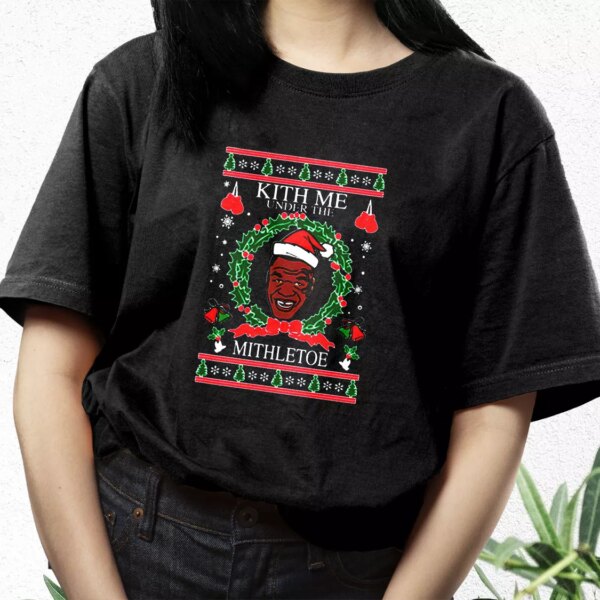 Mike Tyson Kith Me Under The Mithletoe T Shirt Xmas Design