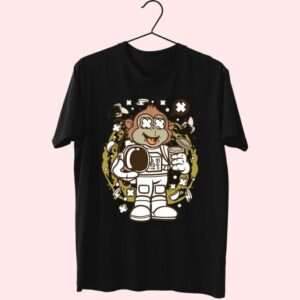Monkey Astronaut Funny Graphic T Shirt 3 Monkey Astronaut Funny Graphic T Shirt 4